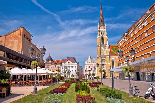  Photo of Novi Sad square and architecture street view, Vojvodina region of Serbia.