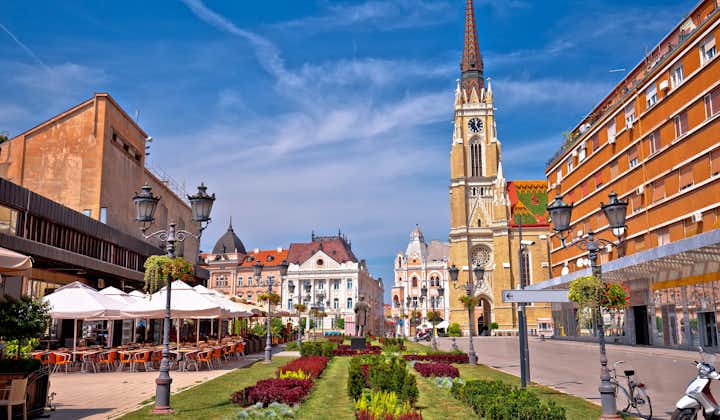  Photo of Novi Sad square and architecture street view, Vojvodina region of Serbia.