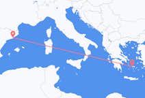 Flights from Parikia to Barcelona