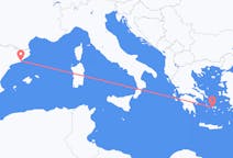 Flights from Parikia in Greece to Barcelona in Spain