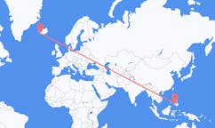 航班从菲律宾第波罗市到雷克雅维克市，冰岛塞尔