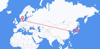Flights from Japan to Denmark