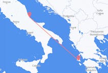 Vluchten van Pescara, Italië naar Kefalinia, Griekenland