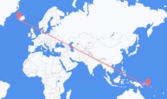 Flights from the city of Munda, Solomon Islands to the city of Reykjavik, Iceland