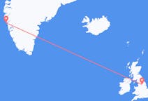 Flyg från Maniitsoq, Grönland till Leeds, England