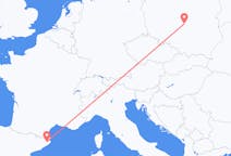 Flyg från Lodz, Polen till Girona, Spanien