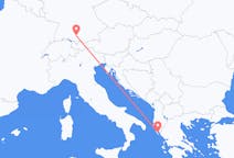 出发地 希腊出发地 克基拉市目的地 德国梅明根的航班