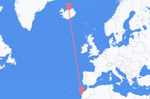 Flug frá Essaouira, Marokkó til Akureyrar, Íslandi
