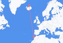 Flyrejser fra Essaouira, Marokko til Akureyri, Island