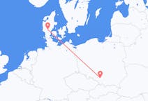 Flights from Katowice in Poland to Billund in Denmark
