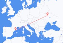 Flyg från Barcelona, Spanien till Kiev, Ukraina