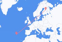 Flights from Kajaani, Finland to Santa Maria Island, Portugal