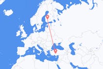 Voli da Tampere, Finlandia a Conia, Turchia