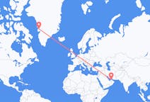 来自阿拉伯联合酋长国出发地 杜拜目的地 格陵兰卡修特的航班
