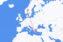 Vluchten van Oslo, Noorwegen naar Chania, Griekenland