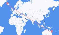 เที่ยวบิน จาก ภูมิภาคบันดาเบิร์ก, ออสเตรเลีย ไปยัง เรคยาวิก, ไอซ์แลนด์