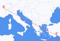 Flights from Antalya in Turkey to Geneva in Switzerland
