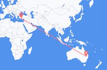 Flyreiser fra Moree, Australia, til Antalya, Australia