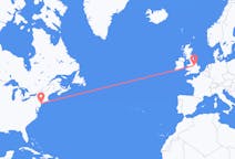 Flights from New York City, the United States to Nottingham, England