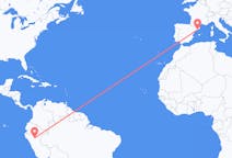 Flyreiser fra Tarapoto, Peru til Barcelona, Spania