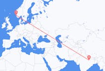 Flights from Varanasi, India to Haugesund, Norway