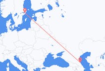 Flyreiser fra Makhatsjkala, Russland til Stockholm, Sverige