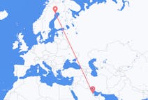 Flyreiser fra Manama, Bahrain til Luleå, Sverige