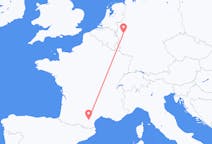 Flyreiser fra Carcassonne, Frankrike til Köln, Tyskland