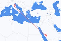Voos de Al-Baah, Arábia Saudita para Perúgia, Itália