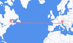 Flyreiser fra Presque Isle, USA til Trieste, Italia