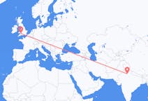出发地 印度出发地 新德里前往威尔士的加迪夫的航班