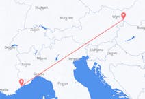 Flyreiser fra Bratislava, Slovakia til Nice, Frankrike
