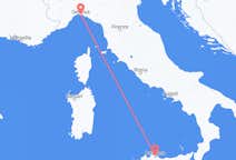Flyg från Genua, Italien till Palermo, Italien
