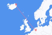 Vluchten van Egilsstaðir, IJsland naar Keulen, Duitsland