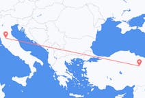 Flyg från Florens, Italien till Sivas, Turkiet
