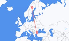 Flyrejser fra Lycksele, Sverige til Edremit, Tyrkiet