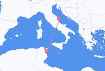出发地 突尼斯莫纳斯提尔目的地 意大利佩斯卡拉的航班