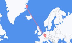Flyg från Mulhouse, Schweiz till Ittoqqortoormiit, Grönland