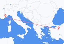 Flights from Eskişehir, Turkey to Nice, France