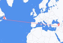 เที่ยวบิน จาก Saint-Pierre, แซงปีแยร์และมีเกอลง ถึงดิยาร์บากีร์, ตุรกี