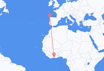 Flights from Abidjan to Santiago De Compostela