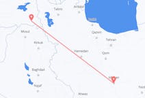 Flyreiser fra Isfahan, til Hakkâri