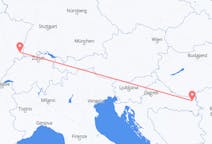 Flyg från Osijek, Kroatien till Basel, Schweiz