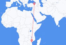 Flyreiser fra Beira, Mosambik til Elazig, Tyrkia
