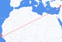 Flyrejser fra Cap Skiring, Senegal til Hatay Province, Tyrkiet