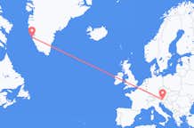Vluchten van Klagenfurt, Oostenrijk naar Nuuk, Groenland