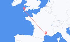 Flights from Newquay, England to Montpellier, France