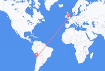 Flyrejser fra Antofagasta, Chile til Bristol, England