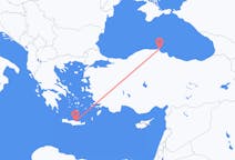 トルコのシノプから、ギリシャのイラクリオンまでのフライト