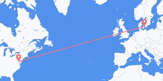 Flights from the United States to Denmark